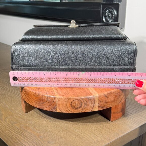 Vintage Black Structured Handbag – 1950s/1960s Style - Picture 13 of 15